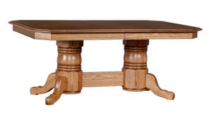 Yorkshire Double Pedestal Extension Table 48 X 72 in size 1820 X 1000