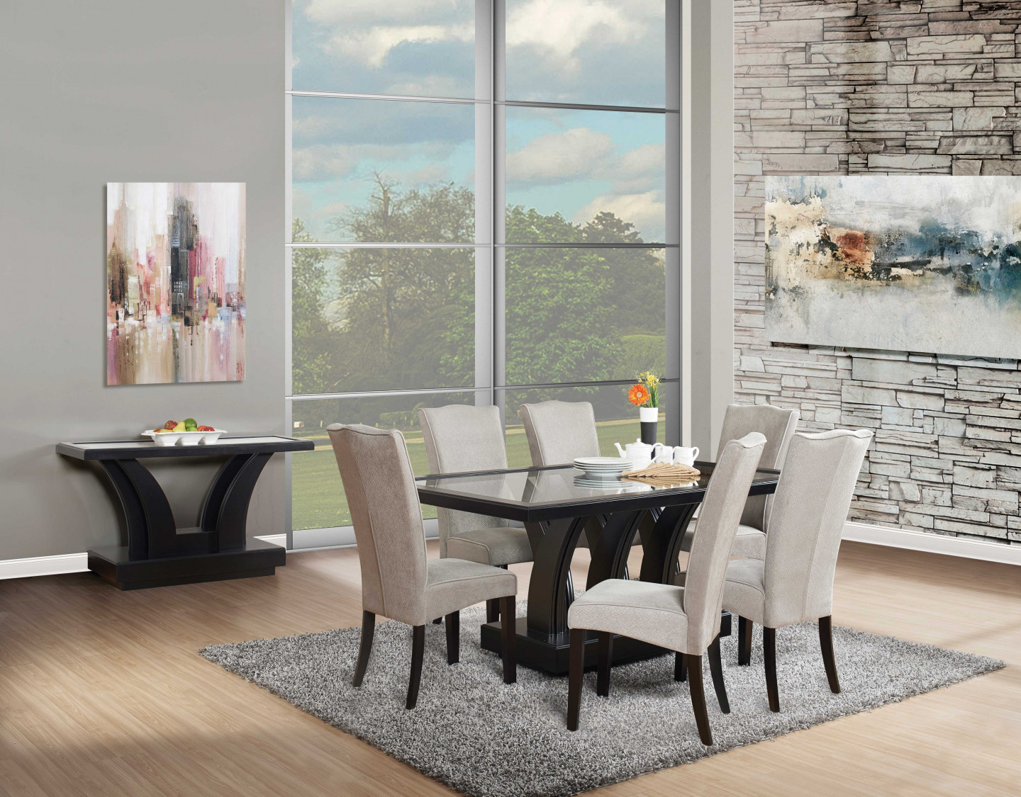 You Pay Less For More Crescent 7 Piece Diningroom Suite within measurements 1440 X 1125